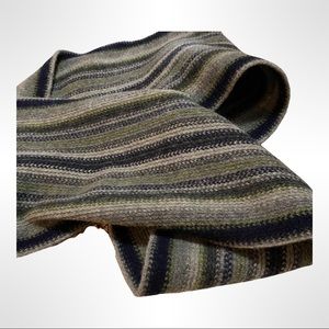 🔥RW and Co ribbed knitted scarf for men 100% Lambswool.